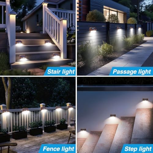 Peasur 8 Pack Solar Motion Sensor Lights Outdoor Waterproof - Image 6