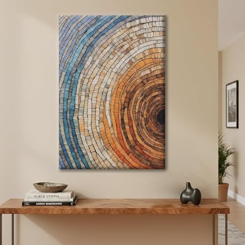 Tree Ring Wall Art Framed, Modern Nature Decor - Image 4