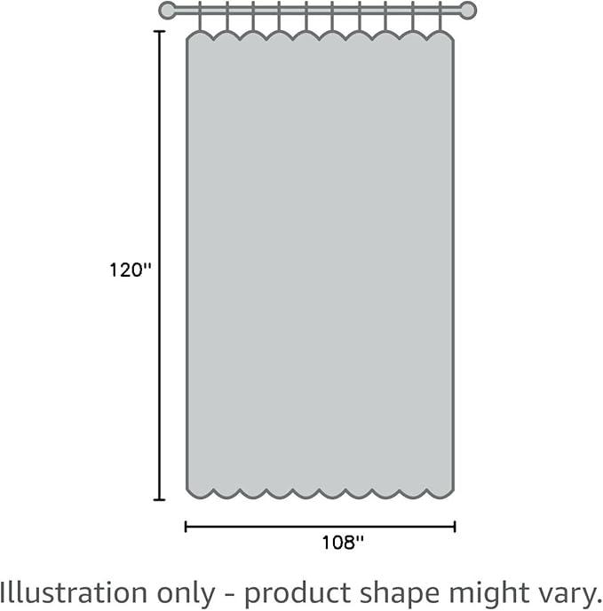 Room Divider Curtains for Ceiling Track Rod, 10 ft Wide x 9 ft Tall, 1 Panel - Image 7