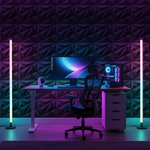 AMIGO 20 Pieces of 3D Diamond PVC Wall Panels - Image 2