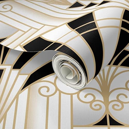 Spoonflower 20s Architecture Peel and Stick Removable Wallpaper - Image 2