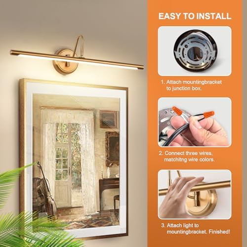 JOOSENLUX Picture Lights 24.4'' Inch Brass - Image 2