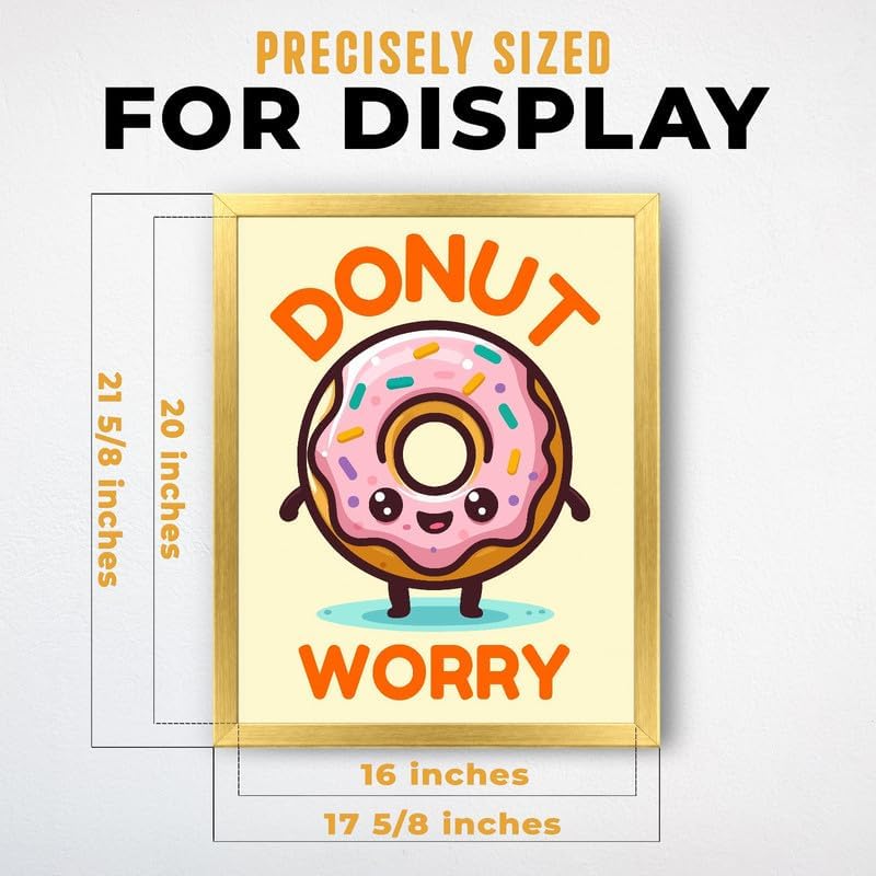 InkFlow Posters Donut Worry Canvas Poster - Image 3