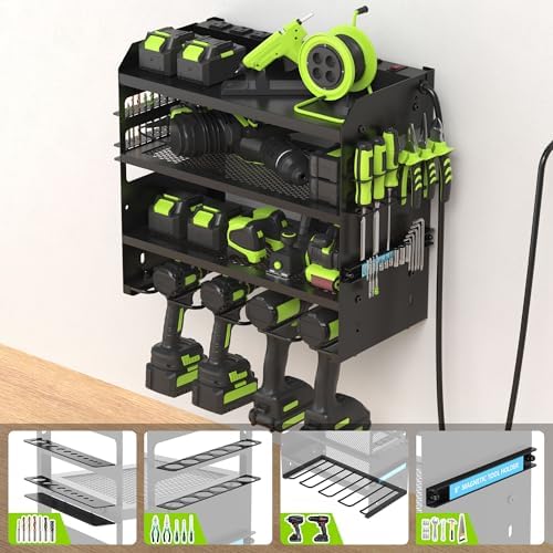 HUPBIPY Modular Power Tool Organizer Wall Mount Drill Holder Garage Shelf - Image 3