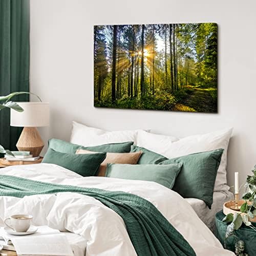 Sunrise Forest Wall Art Nature Mountain Wall Decor - Image 4