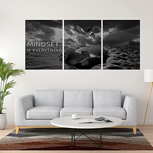 Yetaryy 3 Panels Inspirational Canvas Painting Motivational Wall Art Success - Image 7