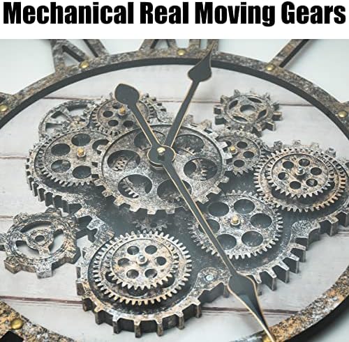 27" Large Real Moving Gears Wall Clock - Image 3