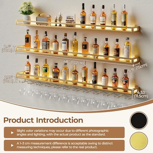 RGB LED Wall Mount Wine Rack - Image 6