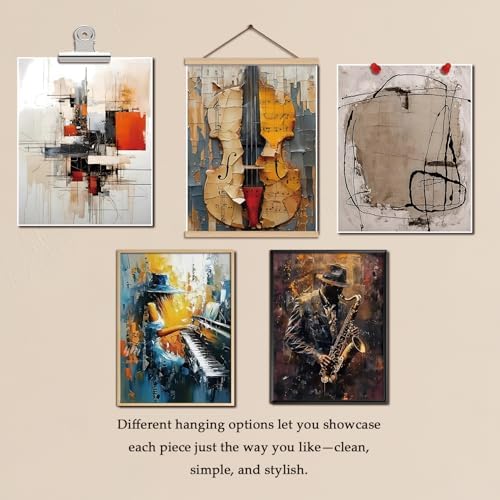 Modern Abstract Music Wall Art Set of 6, Unframed Canvas Posters Prints - Image 4