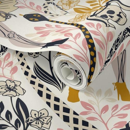 Spoonflower Gothic Fashionista Peel and Stick Wallpaper - Image 2