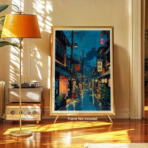 Japanese Canvas Wall Art Vintage Tokyo. Tea House Poster Modern Japan Ukiyo-e - Image 3