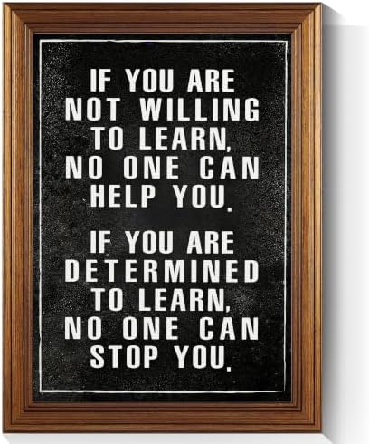 If You Are Not Willing To Learn Motivational Canvas Wall Art, Positive by Handmade