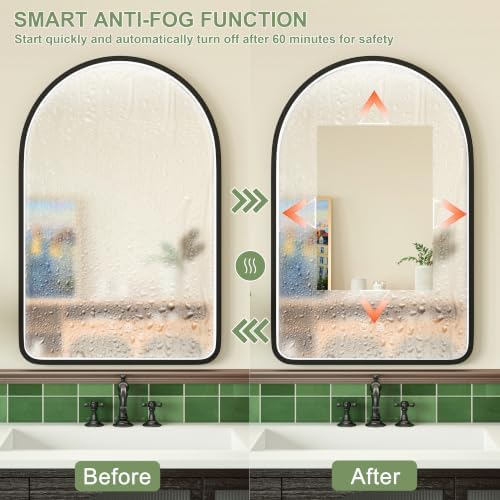 20"x30" Black LED Bathroom Mirror - Image 3