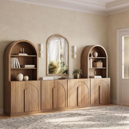 BELLEZE Bijou 126" Wall Unit 6-Piece Modular TV Stand by BELLEZE