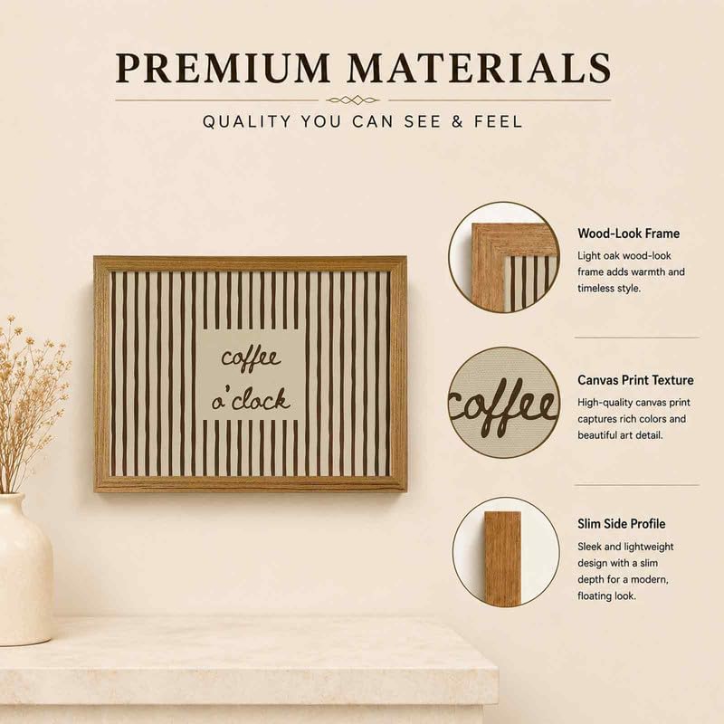 SEYSHUI Framed Coffee Wall Art Kitchen Picture Wall Decor 8x10in - Image 6