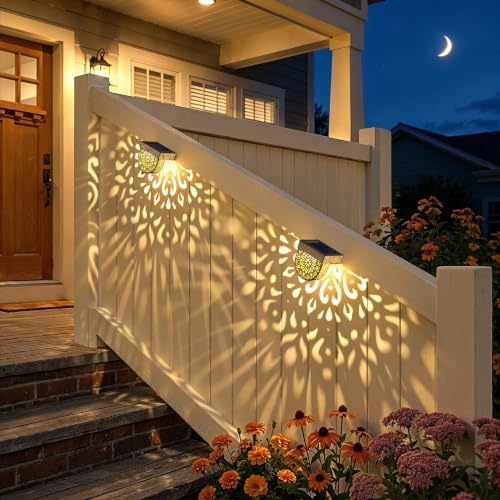 Solar Fence Lights 6 Pack Solar Step Lights Outdoor Waterproof LED Solar - Image 4