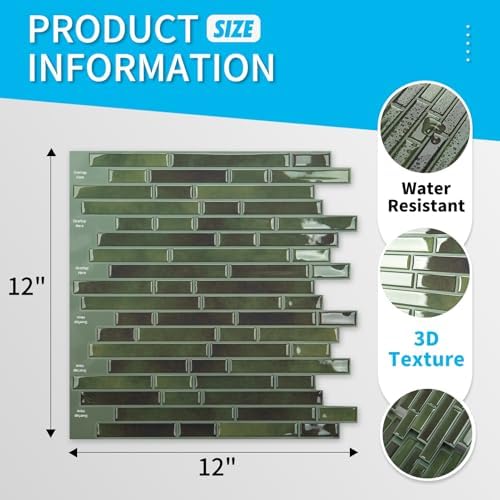 Art3d Peel and Stick Stone Design Wall Tile, 12 x 12 Inch - Image 4