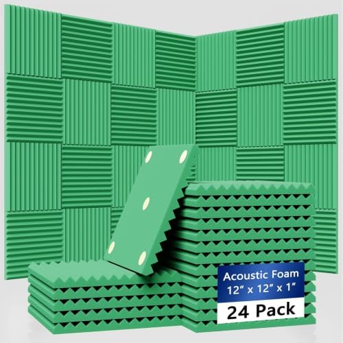 24 Pack Acoustic Foam Wall Panels by Temgcuam