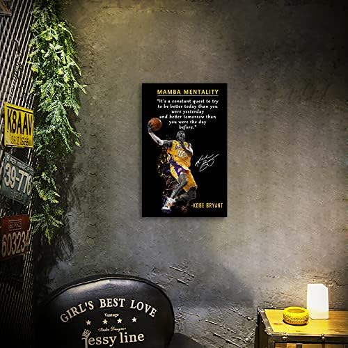 Kobe Bryant Inspirational Poster Canvas Wall Art • Mamba Mentality Quote Canvas - Image 5