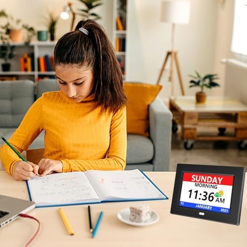 LXBYJKJ 7 Inch Digital Clock Large Font Alarm Clocks - Image 4