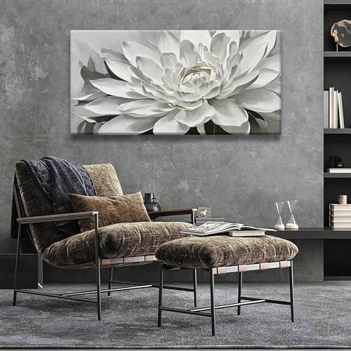 TAIJXAGSG Canvas Art Wall Decor lotus Print Paintings Flower White Wall Art - Image 6
