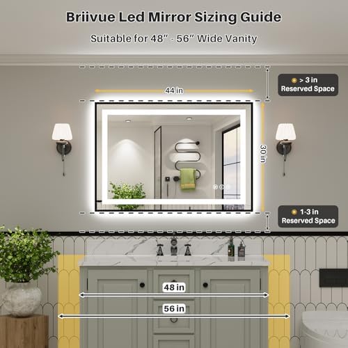 44x30 Inch LED Bathroom Mirror - Image 2