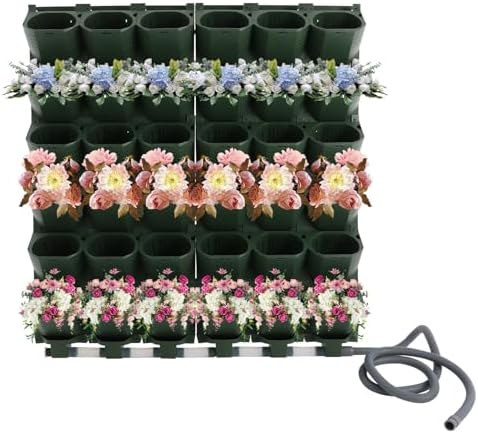 Self-Watering Wall-Mounted Planter, 36 Pots Wall Mounted Plastic Plant Grow Pot by GoodLucky