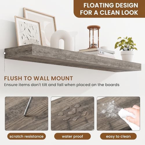 Floating Shelves for Wall, Wall Mounted Wood Shelves - Image 4