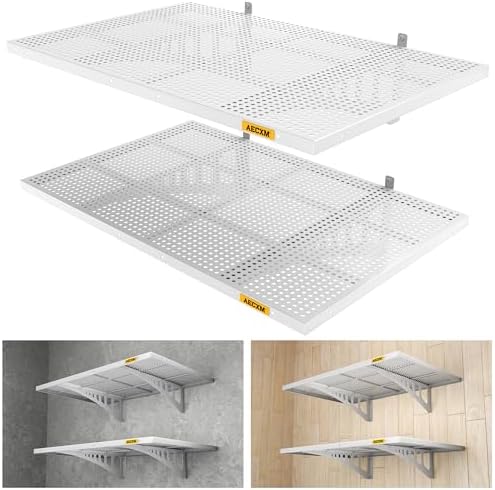 Aecxm 2-Pack 2x3ft Adjustable Garage Wall Shelving 560lbs Load Capacity Heavy by AECXM