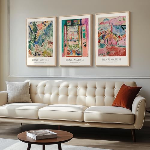 Large Framed Matisse Abstract Colorful Wall Art - Image 2