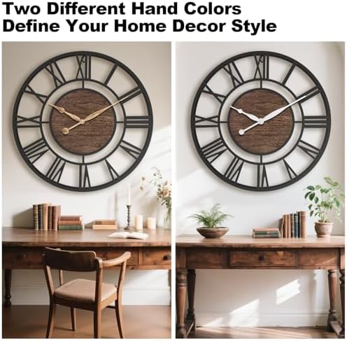 30 Inch Black Roman Numerals Large Wall Clock - Image 2