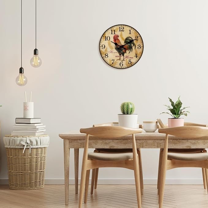 XFM Large Rooster Wall Clock Battery Operated 24 Inch Silent - Image 3