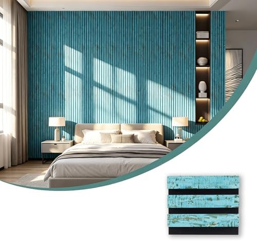 TREKATL AUTO Wood Slat Acoustic Panels, Turquoise Sample - Image 2