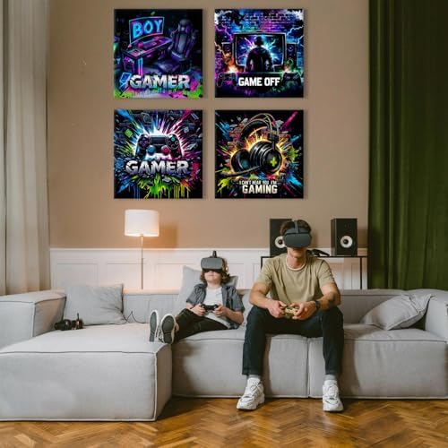 Video Game Wall Art Cool Gaming Room Decoration - Image 2