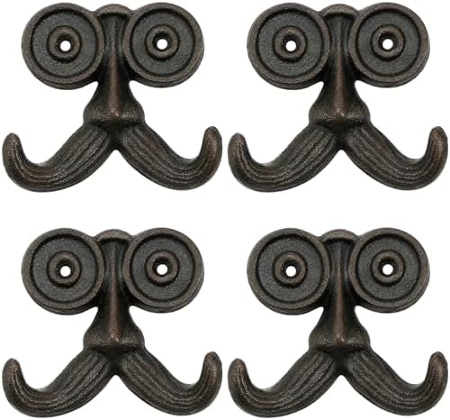 Foraineam 4 Pcs Cast Iron Hook Heavy Duty Vintage Wall Hooks by Foraineam