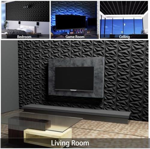 Decorative 3D Wall Panels, 33 Pack Textured PVC Tiles 12x12 Inch, Modern Wall - Image 4