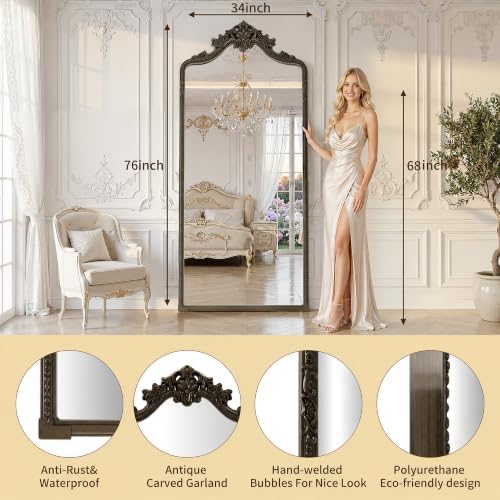 76"x34" Bronze Arched Full Length Mirror - Image 5