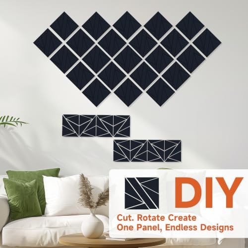 Acoustic Panels with Self Adhesive, 11.8”x11.8”, 12 Pack - Image 4