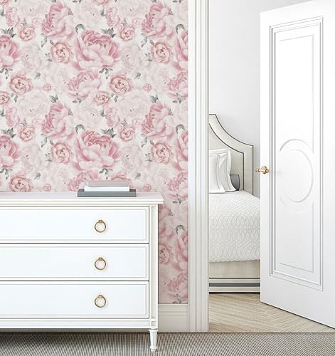 Safiyya Pink Floral Wallpaper Peel and Stick Removable Self Adhesive Wall Paper - Image 6