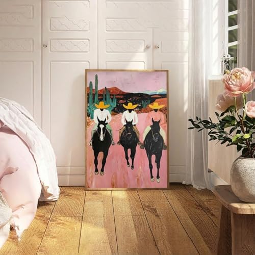 Black Man Wall Art Colorful Abstract Western Horse Poster 16x24IN Unframed - Image 6