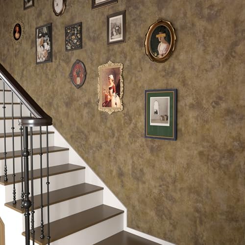 BAYYA Copper Wall Paper Peel and Stick Modern Removable Concrete Wallpaper - Image 4