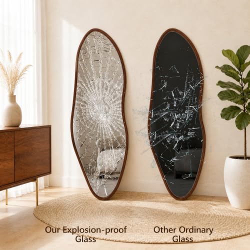 Niccy Asymmetrical Full Length Mirror, Irregualr Wall Mirror - Image 4