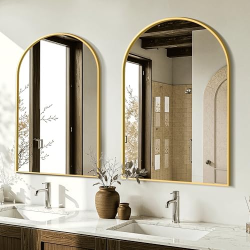 AMOISE Arched Bathroom Mirror for wall, 2 Pack 30"x20" Vanity Mirror by AMOISE