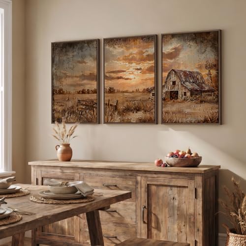 Large Farmhouse Landscape Wall Art - Image 3