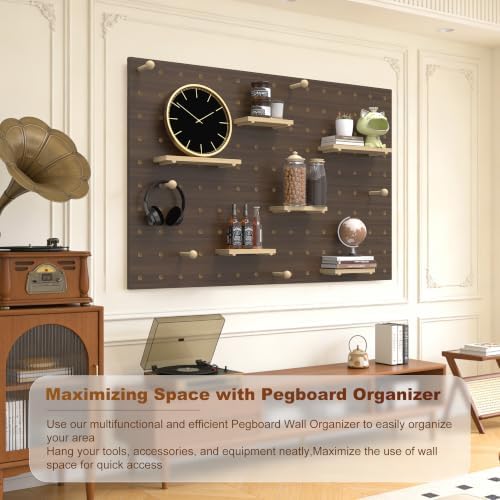 Wooden Modular DIY Pegboard Wall Organizer - Image 6