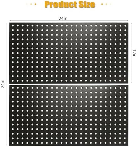 2 Pack Metal Pegboard Panels 24" x 12" - Image 3