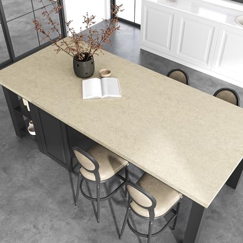 VEELIKE Limewash Wallpaper Textured Beige Concrete Wallpaper Peel and Stick - Image 5