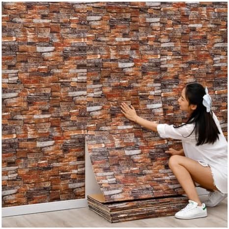 ECYC Ltd 3D Foam Brick Wall Panels, Faux Brick Peel and Stick 3D Foam Wallpaper by ECYC+Ltd