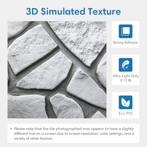 COMSTICKC 3D Faux Stone Wall Panels Peel and Stick - Image 3