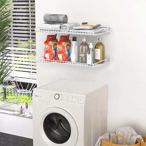 WALMANN Garage Wall Shelf, 4 Mixed-Size Wall-Mounted Storage Shelves - Image 6